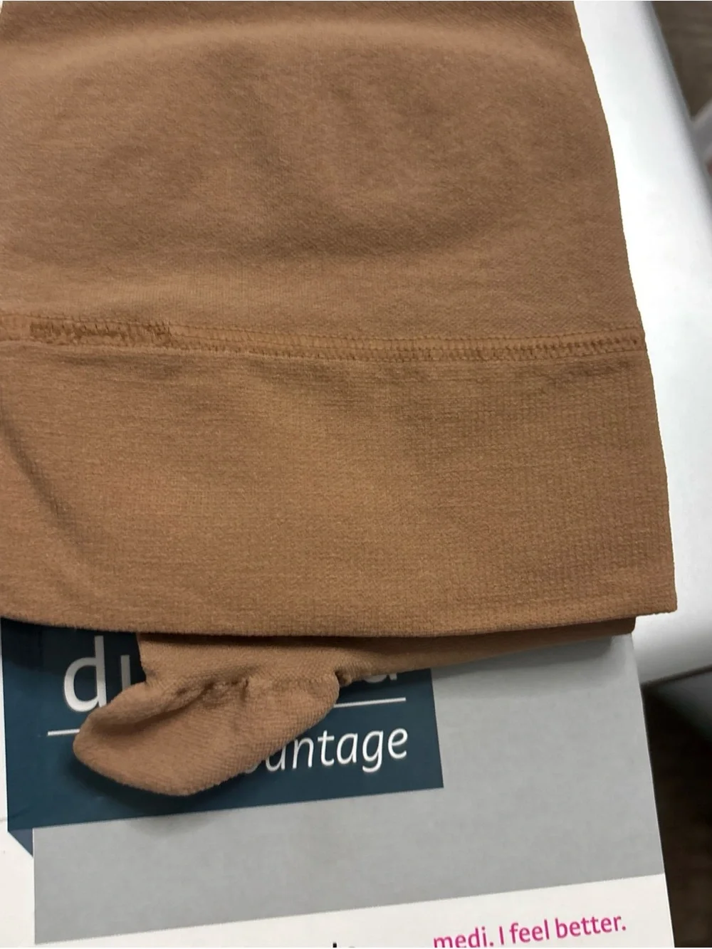 Duomed Advantage 20-30 mmHg knee high Compression size large  - Beige (open toe)